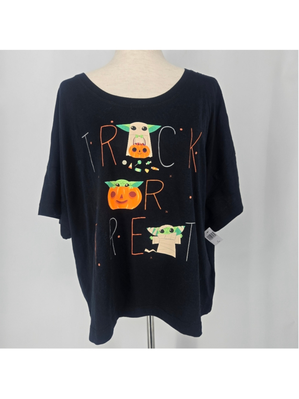 Star Wars Grogu Baby Yoda Halloween T-Shirt Ghost Pumpkin Mummy XL NWT